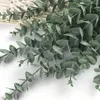 Fleurs décoratives 20pcs Faux Plantes Tiges Feuilles Eucalyptus Artificiel Pour Vase Partie Verdure Bouquet Décor À La Maison Arrangement Floral Branche