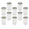 Dinnerware Sets 10 Pcs Milk Tea PET Empty Bottles Dessert Storage Packaging Portable Water Cover Creative Beverage The