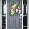 Dekorativa blommor Easter Wreath Door Hanging Decoration Bouquet Garland Simulation Plant Flower Link Day Decorations Gruvor 2023