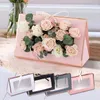 Gift Wrap 1pc Hollow Flower Box Portable Arrangement Bag Korean Kraft Paper Folding Floral Packaging Material Plus Rand