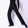 Scene Wear Fashion Latin Dance Pants for Man Black Red Standard Fringe Fabric Men Ballroom Modern Waltz Tango Trousers Y161