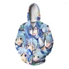 Moletons femininos SOSHIRL Anime Hoodie Aqua e Megumin Streetwear Cool Hip-hop Girls Print Sweatshirts Masculino 2023 Casual Full Tops Treino