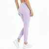 Active Pants Hamidou Hips Push Up Leggings Women Yoga med kinesisk knut mjuk gym fast färg sportkondition