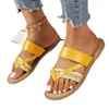 Slippers Vrouwen Zomer Strand Schoenen Slides Pantofle Rubber Slippers Lage Big Size Sabot Platte 2023 Hawaiiaanse Stof Basic Hoef hak