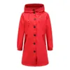 Automne et hiver nouveau imperméable à capuche décontracté long manteau en peau de mouton ample grand coupe-vent extérieur pour femmes 23 vestes en cuir pour femmes