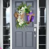 Dekorativa blommor Easter Wreath Door Hanging Decoration Bouquet Garland Simulation Plant Flower Link Day Decorations Gruvor 2023