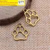 3 Colors Antique Gold Silver Bronze Hollow Dog Paw Charms For Jewelry Making