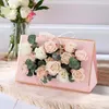 Gift Wrap 1pc Hollow Flower Box Portable Arrangement Bag Korean Kraft Paper Folding Floral Packaging Material Plus Rand