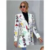 Ternos femininos Blazers 2023 Feminino 28 Cores Blazer Moda Sem Posicionamento Estampado Feminino Casual Pequeno Terno Jaqueta Trend Wear Drop Dhtqe