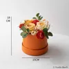 Decorative Flowers Upscale Artificial Flower Hugging Bucket Wedding Gift Home Decoration Living Room Table Layout Decorations