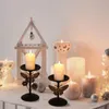 Candle Holders Metal Holder Retro Iron Butterfly Pillar & Taper Candles Stand For Wedding Centerpieces Home