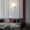 Lampy ścienne marmurowa lampka do pokoju dziecięcego sypialnia nocna nocna nocna światło nowoczesne okrągłe korytarz schody