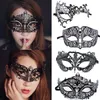 Máscara de metal filigrana com strass Máscara veneziana metade facial Máscara de Halloween Máscaras sensuais Natal Aniversário Prom Suprimentos TH0096