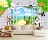 Wallpapers Custom Po Wallpaper 3d Murals For Walls 3 D Brick Wall Window Scenery Beautiful Cartoon Kid Room Mural Papers