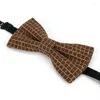 BOWIS TOP TOP MĘŻCZYZNIE MĘŻCZYZNIKI DOT CORK Drewniany Bowtie for Man Wedding Business Business Retro Drewno