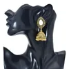 Dangle Earrings Vintage Alloy Oxidized For Women Boho Jhumka Jhumki Geometric Mirror Water Drop Earring Pendientes Party Jewelry Gift