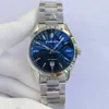 Relógios masculinos Designer montre de luxe Movimento automático Fundo de vidro Pulseira de couro preto 41mm Relógios de pulso Relógios