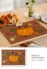 Tapis de table Thanksgiving citrouille érable cuisine salle à manger décor accessoires 4/6 pièces napperon résistant à la chaleur linge vaisselle tampons