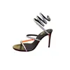 Designer Sandaler Kvinnor Rene Caovilla Heel Chandelier Crystal-embelled Sandals Cleo Bankettpumpar Margot Jewel Sandal Silver Sules Women Summer Pumps