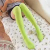 Women Socks Over Knee Sheer Candy Color Velvet Stockings Non-Slip Thigh High Hold Ups Cosplay Kawaii