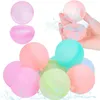 Ballons de fête 30pcs gros ballons d'eau réutilisables en silicone été plage jouer jeux de jouets d'eau boules d'eau 230621