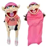 Puppets 60cm Large Jeffy Feebee Puppet Plush Hat Game Toy Boy Girl Cartoon Hand Puppet Plushie Doll Talk Show Puntelli per feste Regalo di Natale 230621