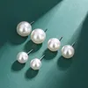 Studörhängen S925 Sterling Silver 10mm White Tahitian Pearls ovanliga 2023 Kvinnliga Sydkorea smycken Tillbehör Engagemang gåvor