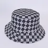 Beanies 1pc de bordado de algodón P sombrero de cubo de doble cara Fashion Man Unisex sombreros para mujeres