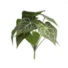 Decorative Flowers Artificial Green Plant Easy Care Realistic Not Wither Heart Shape Simulation Leaf Home Supplies