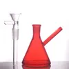 2pcs 14 mm Femelle Bang de brûleur d'huile Bongs Hobelah Pyrex Triangle de pyrex Recycleur Recycler Bong de bécher en tête