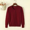 Women's Knits Women's Knitted Cardigan 2023 Autumn Spring Coats Short Round Neck Long Sleeve Jacket Versatile Solid Color Small Shawl
