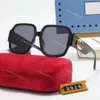 Gafas de sol para hombre, gafas de sol de diseñador de lujo, montura cuadrada, letras grandes doradas, gafas en ambos lados, gafas de sol vintage exquisitas de lujo para mujer con estuche para gafas de sol 2916