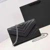 Lyxdesigner läderväskor kvinnor handväska crossbody woc loulou lady axel väska flip täcker kvinnlig tote mynt handväska liten korthållare ys quiltad kuvertväska