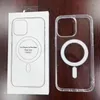 iPhone 15 Przezroczysty magnetyczne obudowy telefonu magnetycznego Wyczyść tylną okładkę akrylową dla Apple 15 14 13 12 11 Pro Max XR Samsung S24 S23 S22 Ultra kompatybilny z Magsafe ładowarką