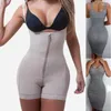 Femmes Shapers Full Body Shapewear Vêtement de Compression Corset Ferme Contrôle du Ventre Fermeture Éclair Devant Ouvert Buste Latex Body Minceur Cuisse Plus