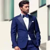 Men's Suits Men's 2023 Navy Blue Tailor Made Suit Slim Fit Men Bespoke Wedding For 2 Pieces Jacket Pants Groom Tuxedos