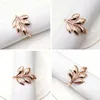 Sliver Leaf Ring Wedding Gold Table Decoration Decoration Rapkins Backle Napkin Holder Th0151