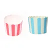 Bakning formar 100 st cupcake wrapper papper tårta kakor koppar foder muffin kök - 50 st röda ränder pcsblue randig