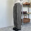 Femmes cordon Baggy pantalon décontracté Streetwear côté rayure élastique droit Cargo pantalon 2023 Y2k esthétique survêtement