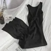 Robes décontractées élégante soirée taille haute robe pour les femmes sans manches Sexy vacances Chic moulante bureau dames fête Vestidos