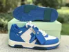 Scarpe da basket firmate OW Out Of Office Sneakers da esterno bianche blu con scatola