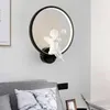 Wandlampen Kreative Engel Lampe LED 18W Fixture Tricolor Dimmen Warme Metall Atmosphäre Licht Raum Innenbeleuchtung Miroir Mural