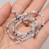 Beads Natural Stone Oblate Shaped Faceted Light Black Hair Crystal Beaded For Jewelry Making DIY Bracelet Necklace Accessories