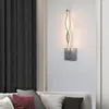 Vägglampor litu inomhusbelysning modern aluminium roterande dimning LED-ljus med USB svart /grå lampa för vardagsrum sovrum110-265