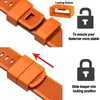 Bracelets de montre Hemsut Orange Silicone 18mm 20mm 22mm bracelet en caoutchouc à dégagement rapide pour hommes femmes remplacement souple 10 couleurs