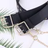 Belts Rock Bands PU Belt With Detachable Chain Women Men Punk And Roll H7EF