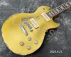 Hot sell L style guitar with gold top front and Nautral back cream P90 pickup