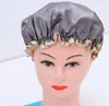 Podwójna warstwowa czapka prysznicowa Wodoodporna solidna elastyczna kocika kąpielowa zagęszcza czapki włosów przeciw fume dla dorosłych makijażu do włosów dd528