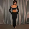 Casual Dresses 2023 Fashion Trend One-Piece Sling Party Dress Vintage Ladies Black Sexy