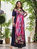 Plus Size Dresses Floral Print Colorblock Short Sleeve Maxi Dress Women's Elegant Medium Stretch Long